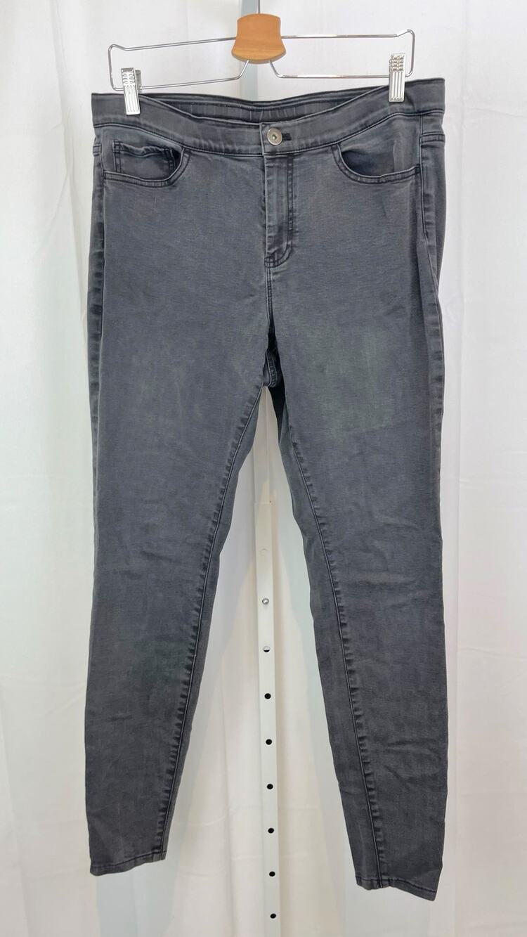 J. JILL 12T Tall Denim 5 Pocket Leggings Jeans Jegging Skinny Stretch Black Gray